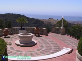 Hearst Castle - View to the Coast: Hearst Castle is at the top of the mountain and the view of the coast is dramatic.